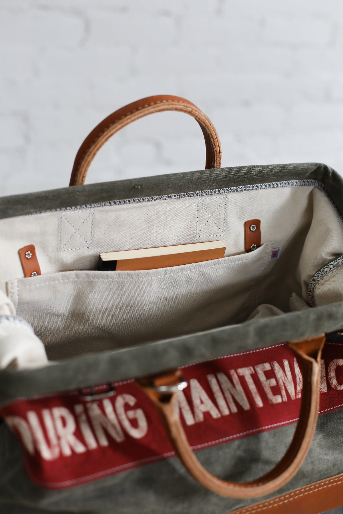 1950's era Salvaged Canvas Carryall