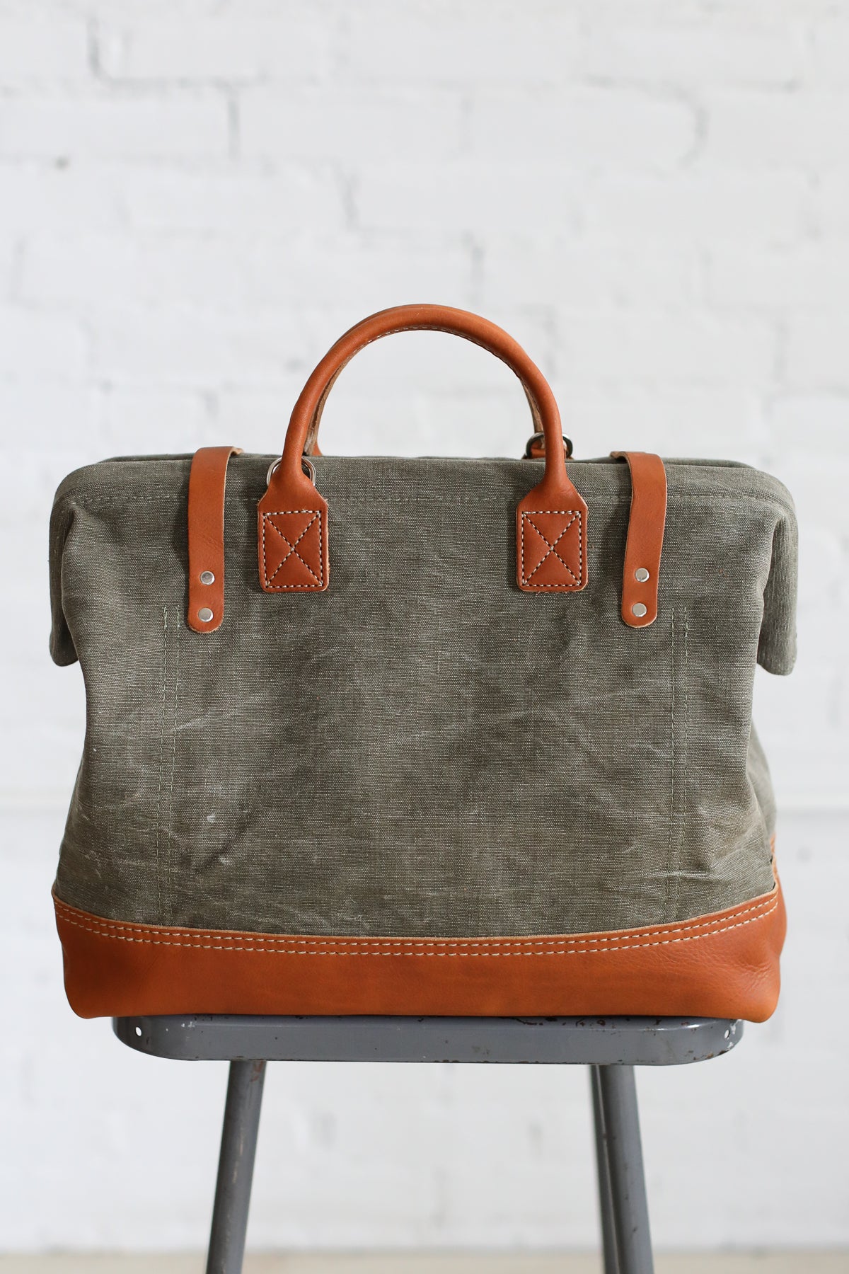 1950's era Salvaged Canvas Carryall