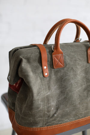 1950's era Salvaged Canvas Carryall