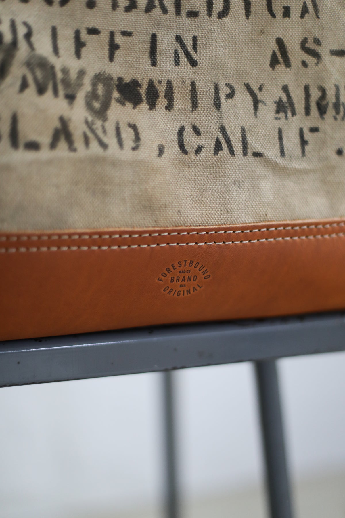 WWII era Salvaged US Navy Canvas Carryall