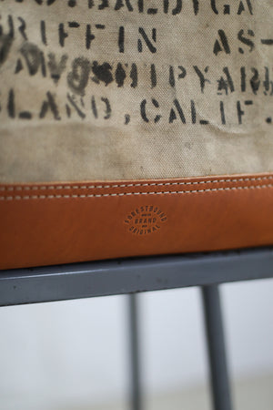 WWII era Salvaged US Navy Canvas Carryall
