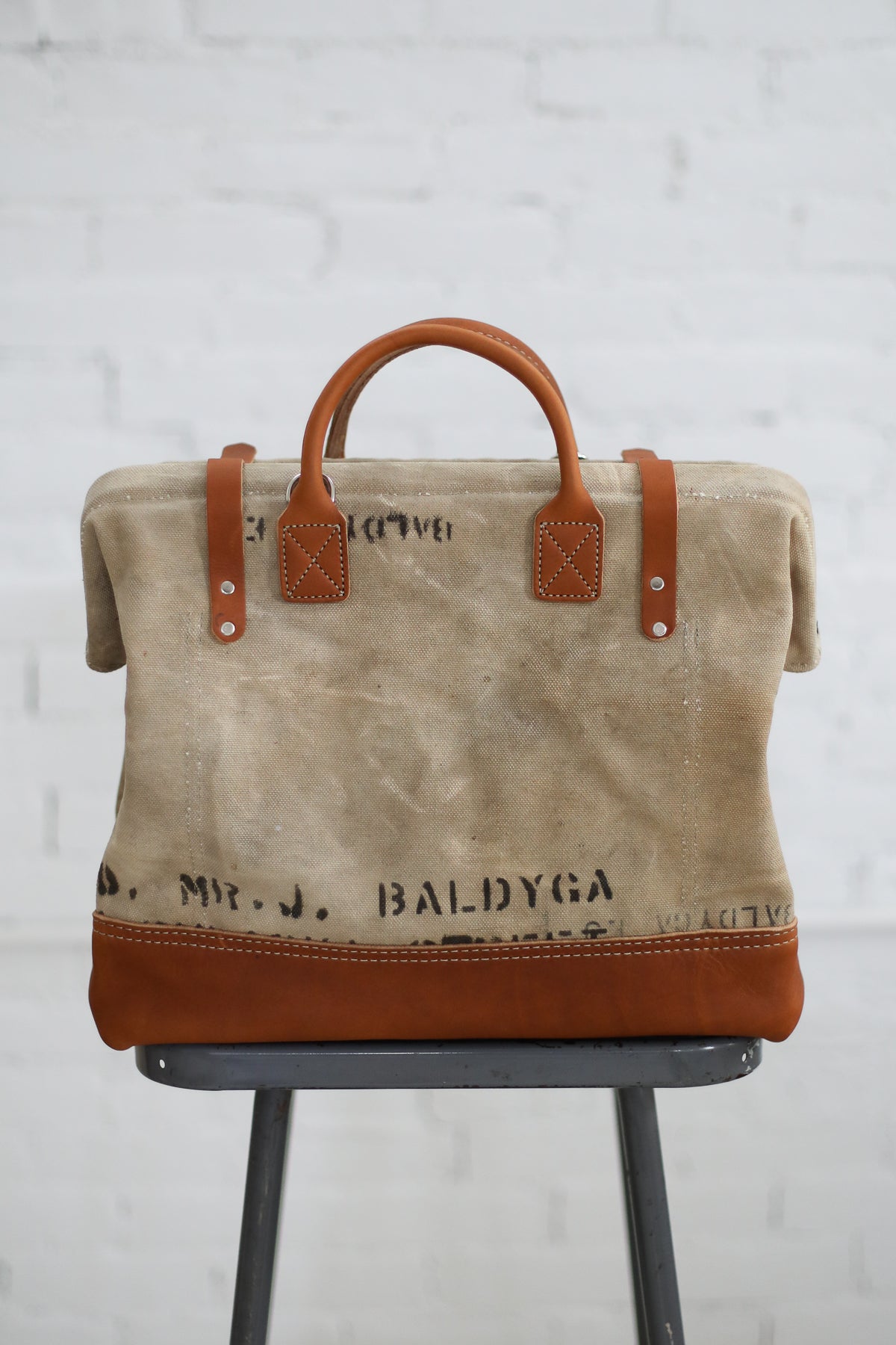 WWII era Salvaged US Navy Canvas Carryall