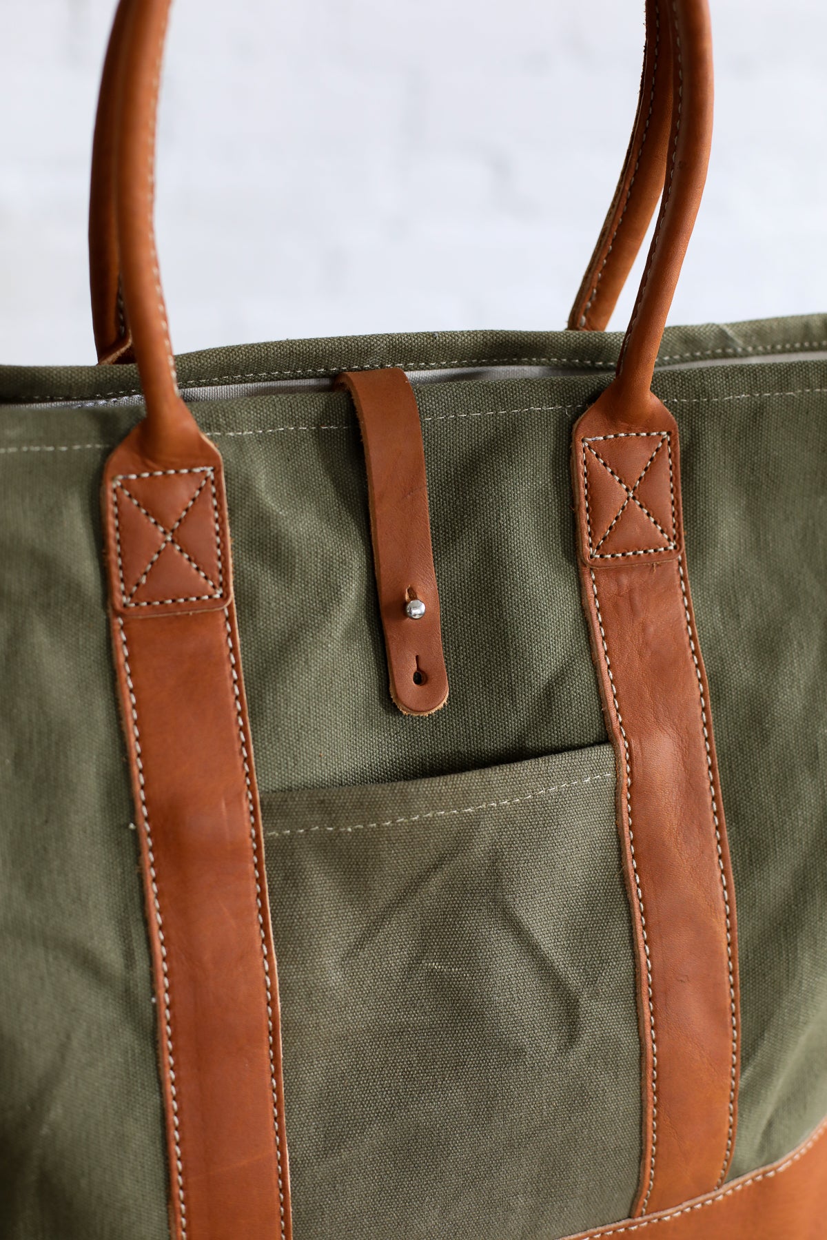 WWII era Salvaged Canvas Tote Bag