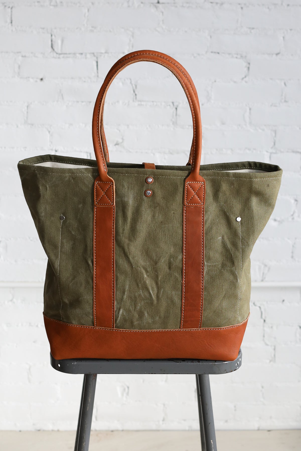 WWII era Salvaged Canvas Tote Bag