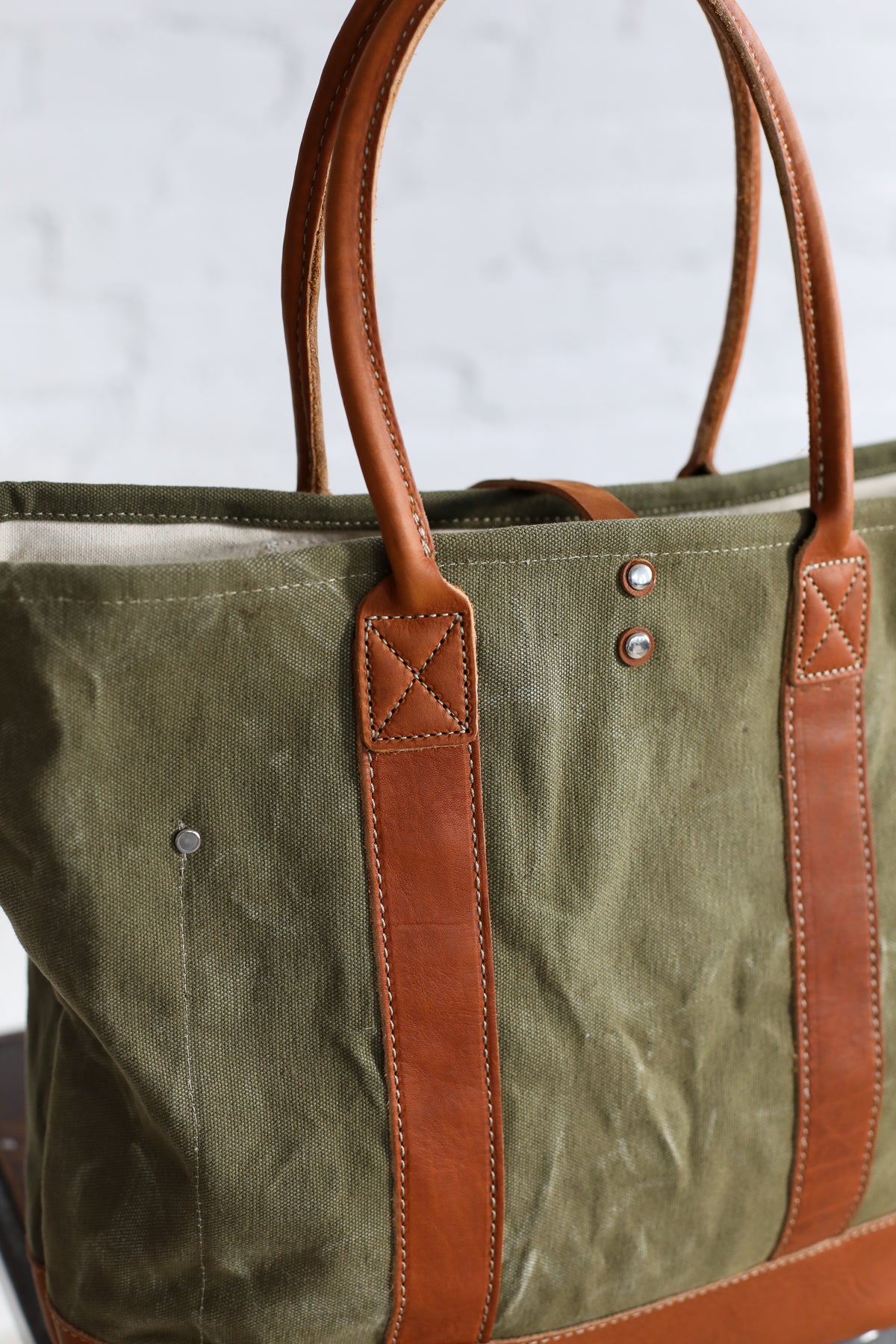 WWII era Salvaged Canvas Tote Bag