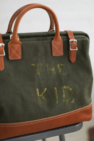 WWII era Salvaged US Military Canvas Carryall