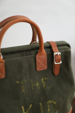 WWII era Salvaged US Military Canvas Carryall