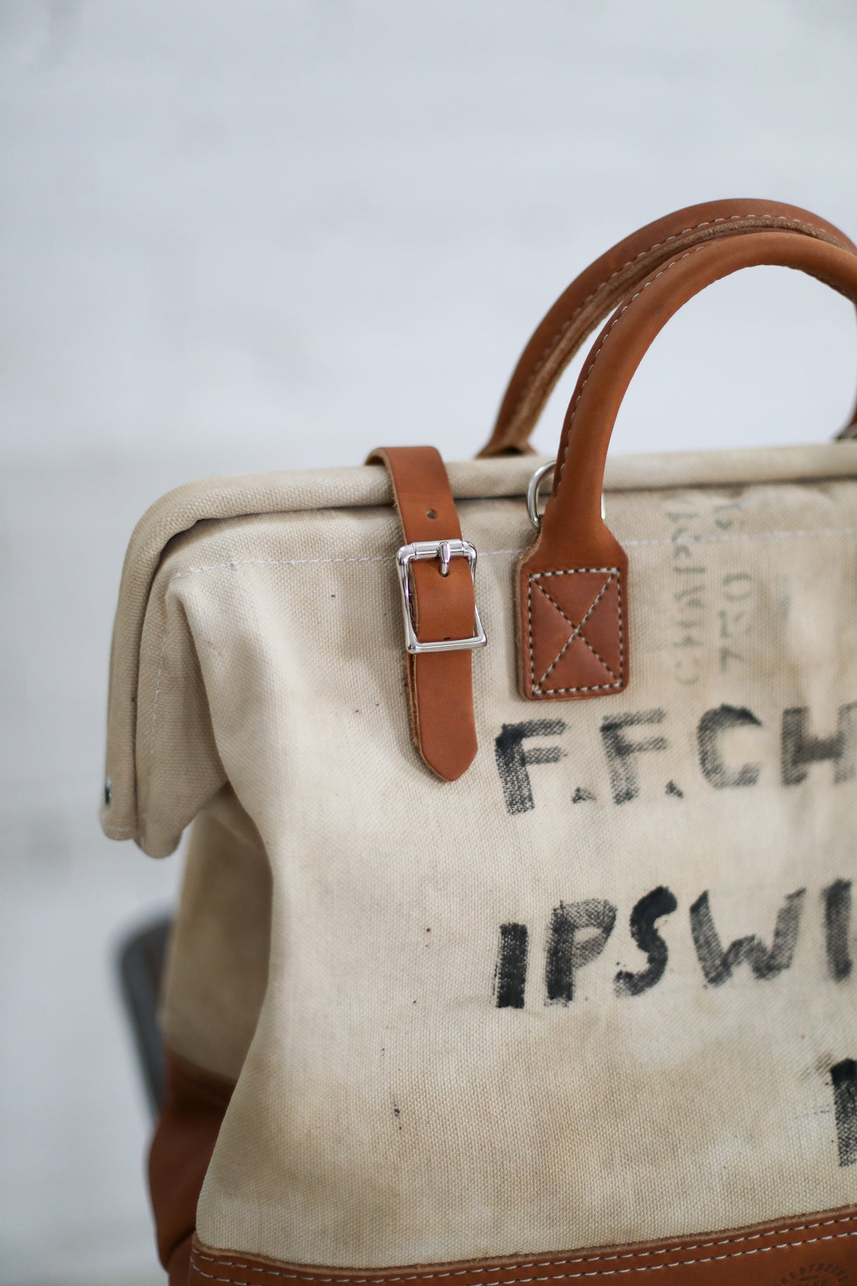 WWII era Salvaged US Navy Canvas Carryall