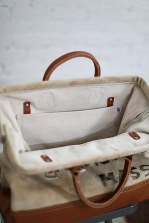 WWII era Salvaged US Navy Canvas Carryall