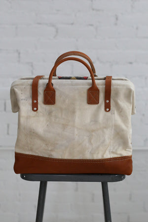 1940's era Salvaged Canvas and Work Apron Carryall