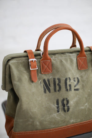 WWII era Salvaged Canvas Carryall