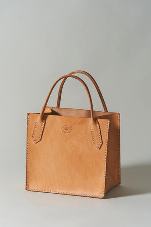 Petite Leather Dock Bag in Natural Veg Tan