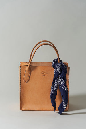 Petite Leather Dock Bag in Natural Veg Tan