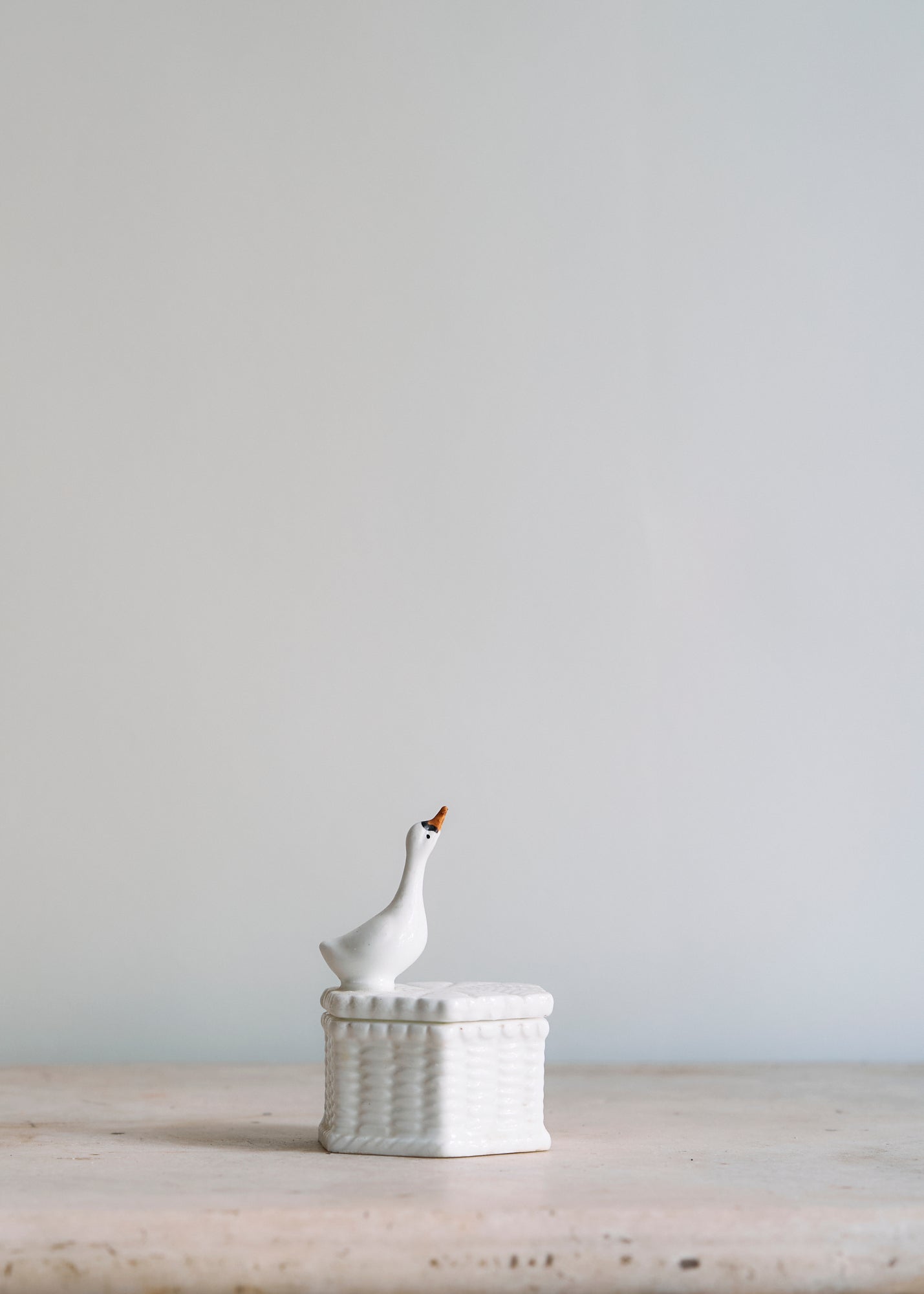 Vintage Swan Trinket Jar