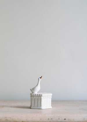 Vintage Swan Trinket Jar