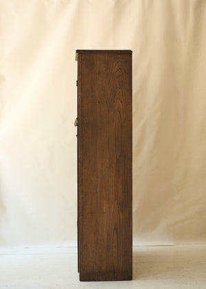 Antique Rustic Pine Hall Cabinet
