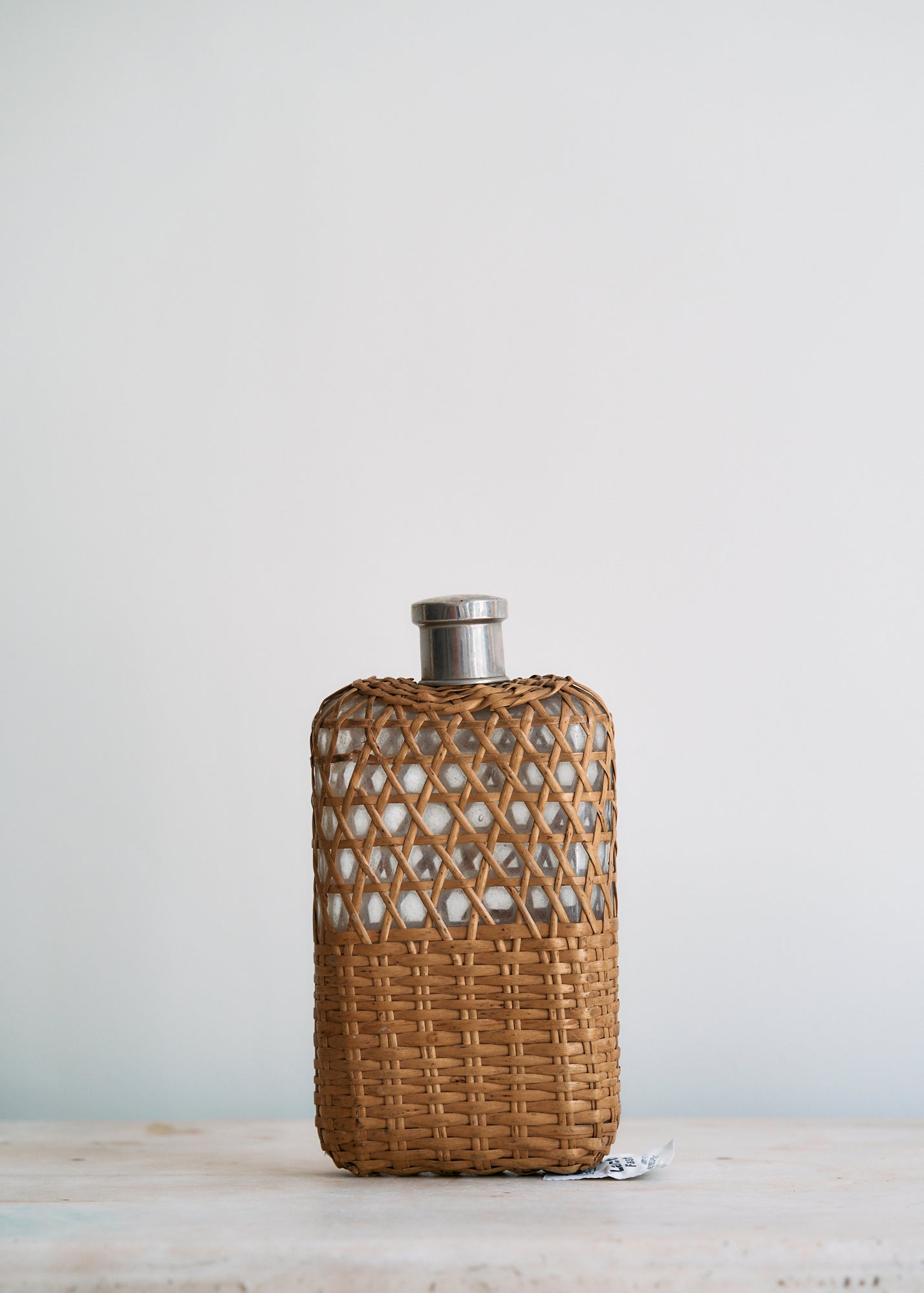 Antique Wicker Hip Flask
