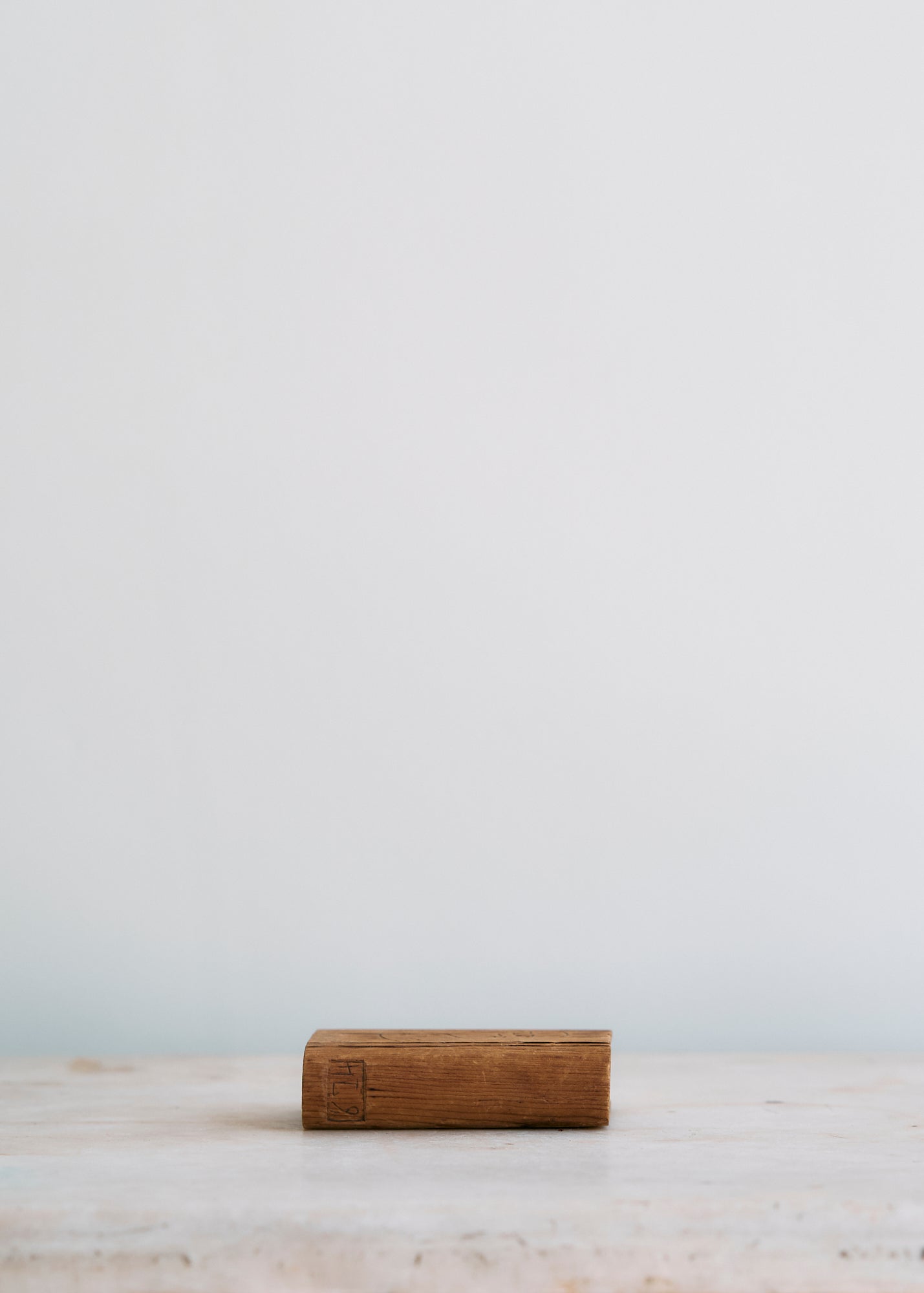 Vintage Folk Art Carved Wooden Book