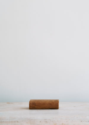 Vintage Folk Art Carved Wooden Book