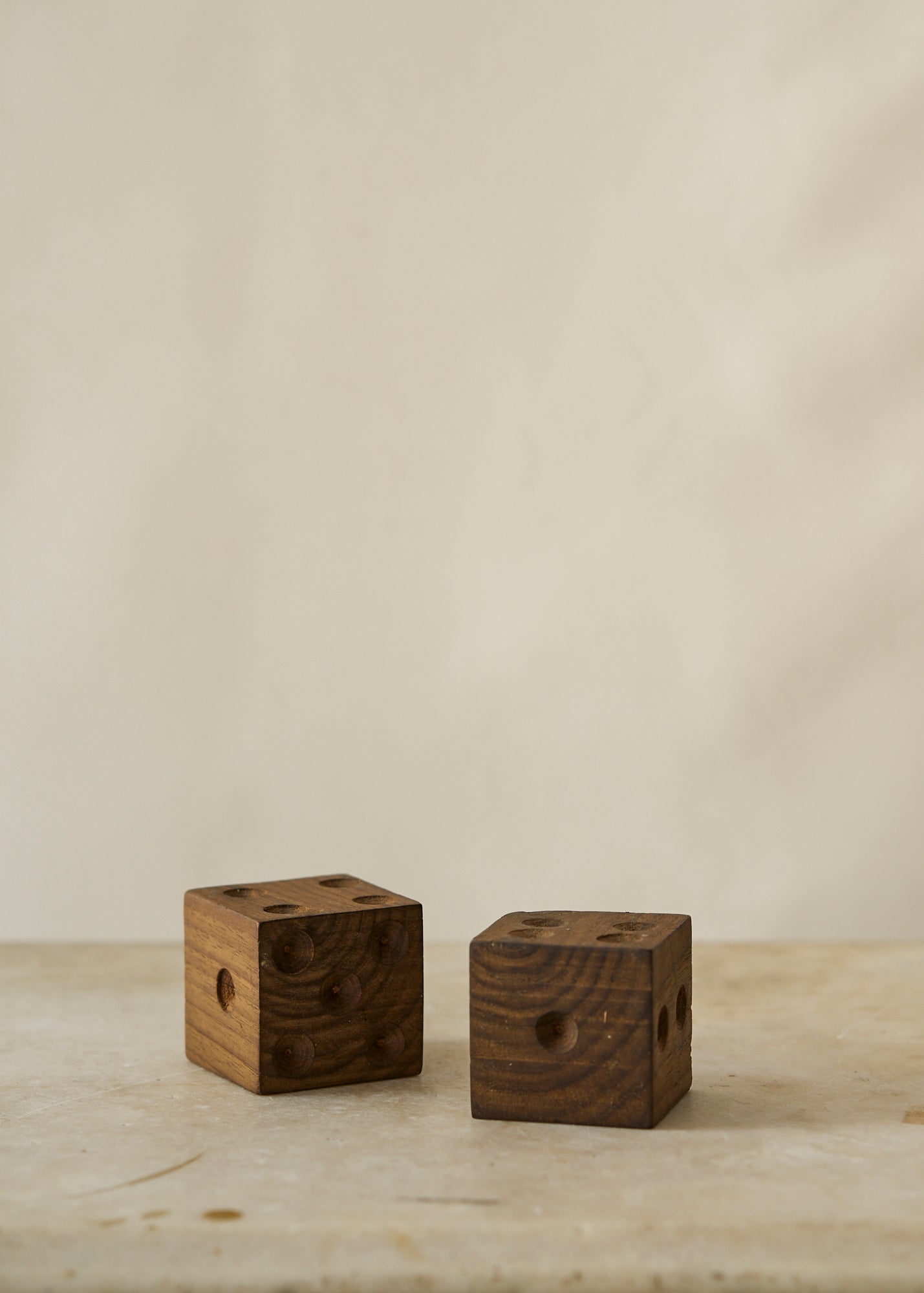 Folk Art Carved Wooden Dice