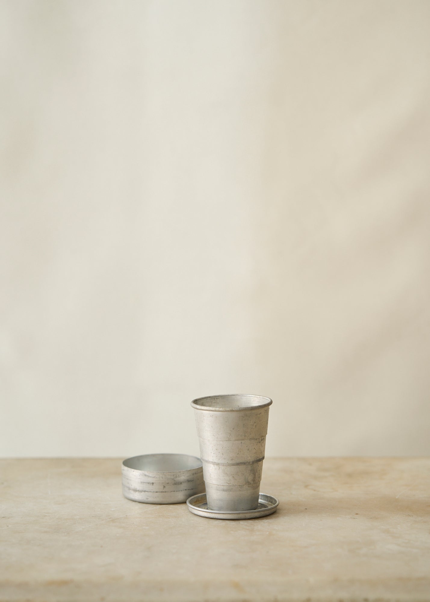 Vintage Collapsable Metal Camping Cup