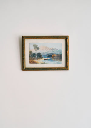 Antique Watercolor Loch Katrine Print
