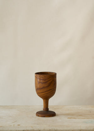Hand Carved Wooden Goblet