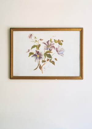 Antique Clematis Painting