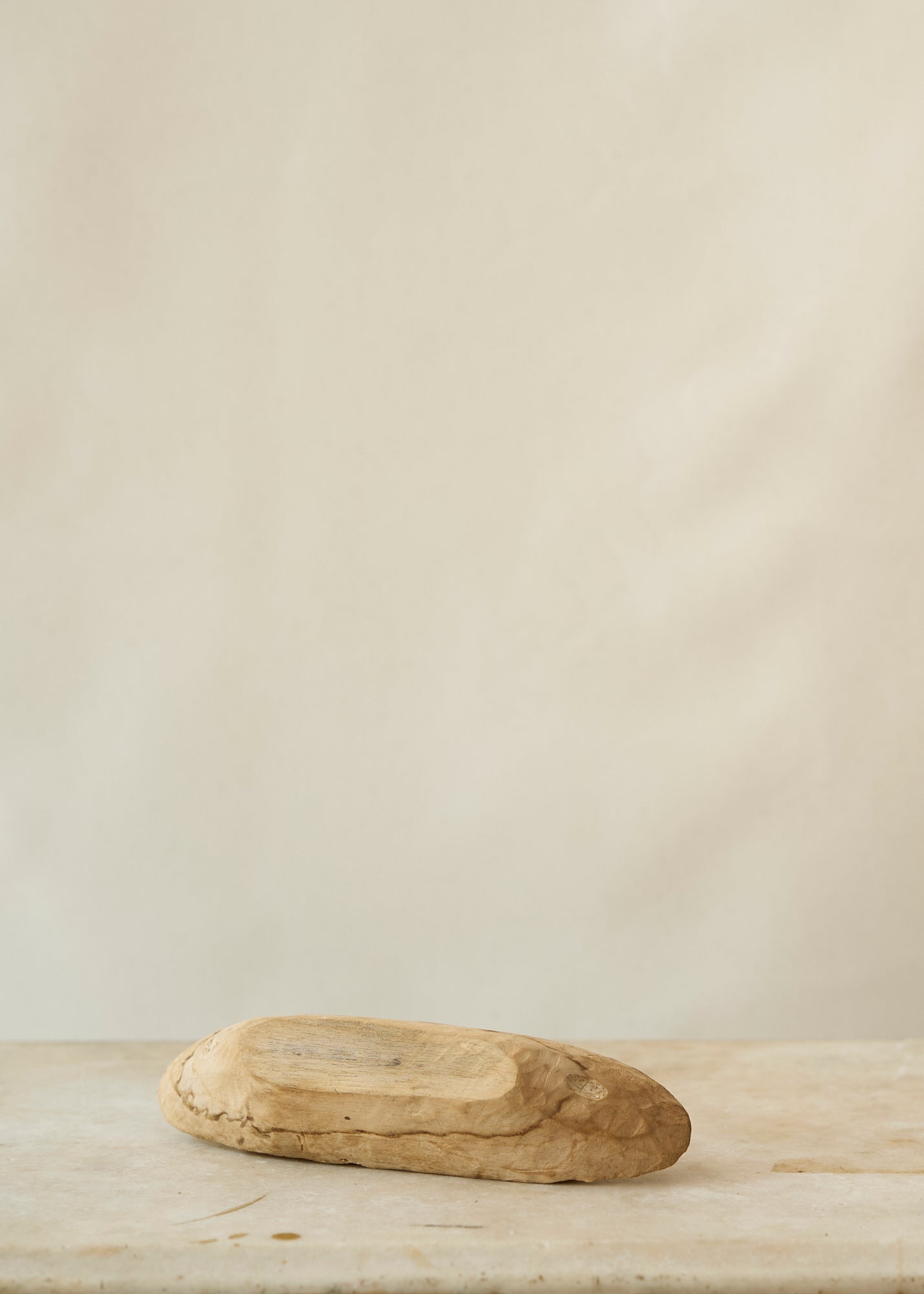 Hand Carved Folk Art Wooden Boat