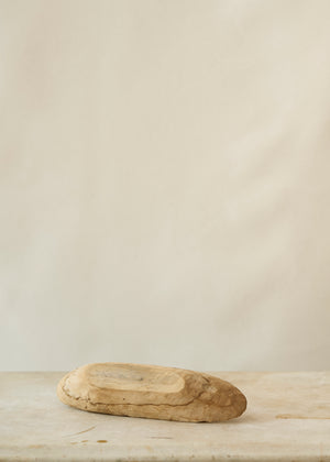 Hand Carved Folk Art Wooden Boat
