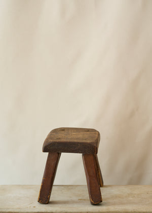 Vintage Handmade Wood Stool