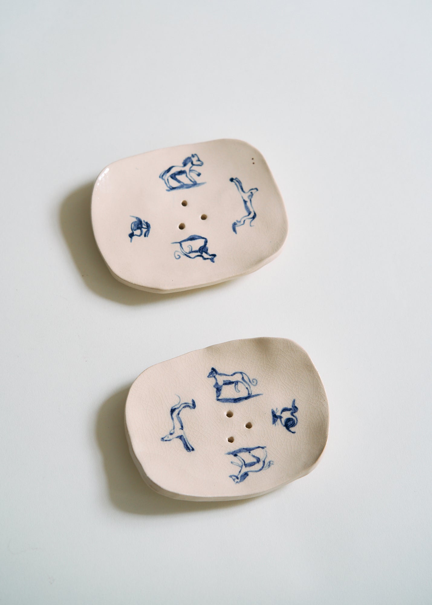 Hand Painted Ceramic Soap Dish