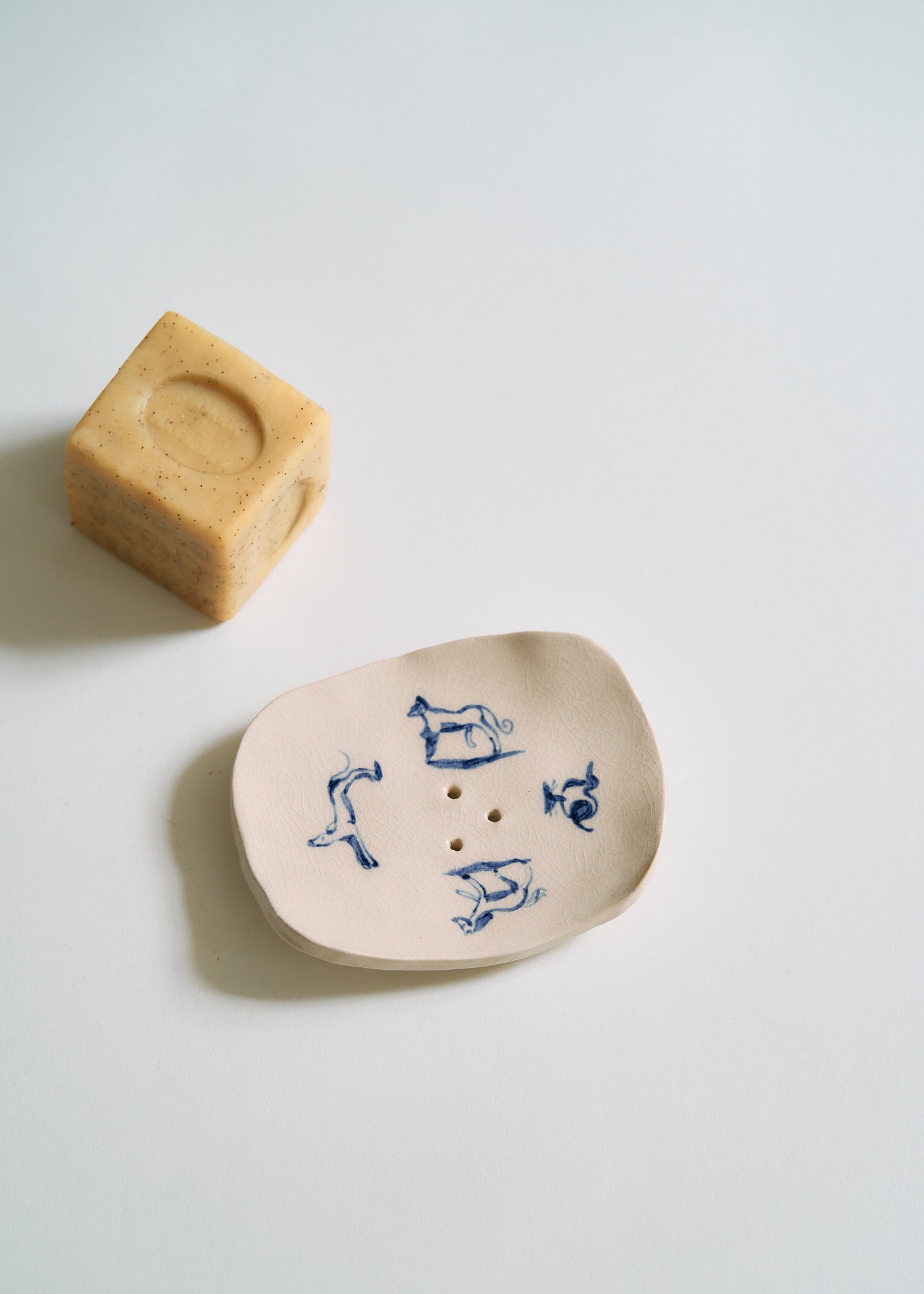 Hand Painted Ceramic Soap Dish