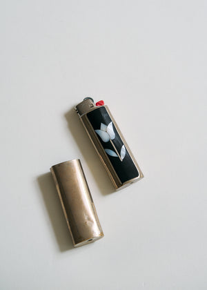 Vintage Handcrafted Sterling Inlay Lighter Covers