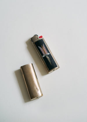 Vintage Handcrafted Sterling Inlay Lighter Covers