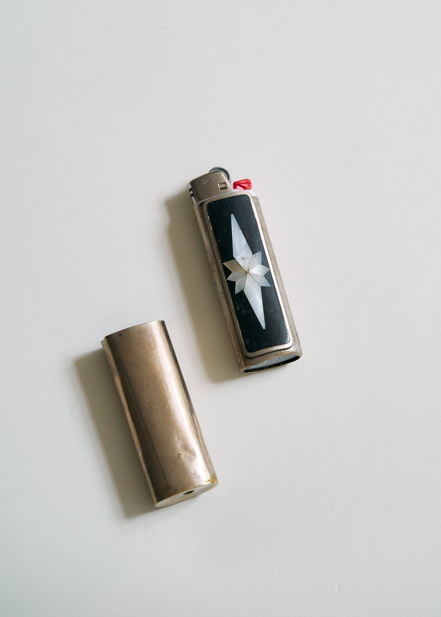 Vintage Handcrafted Sterling Inlay Lighter Covers