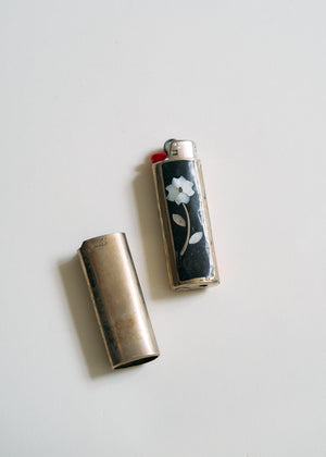 Vintage Handcrafted Sterling Inlay Lighter Covers