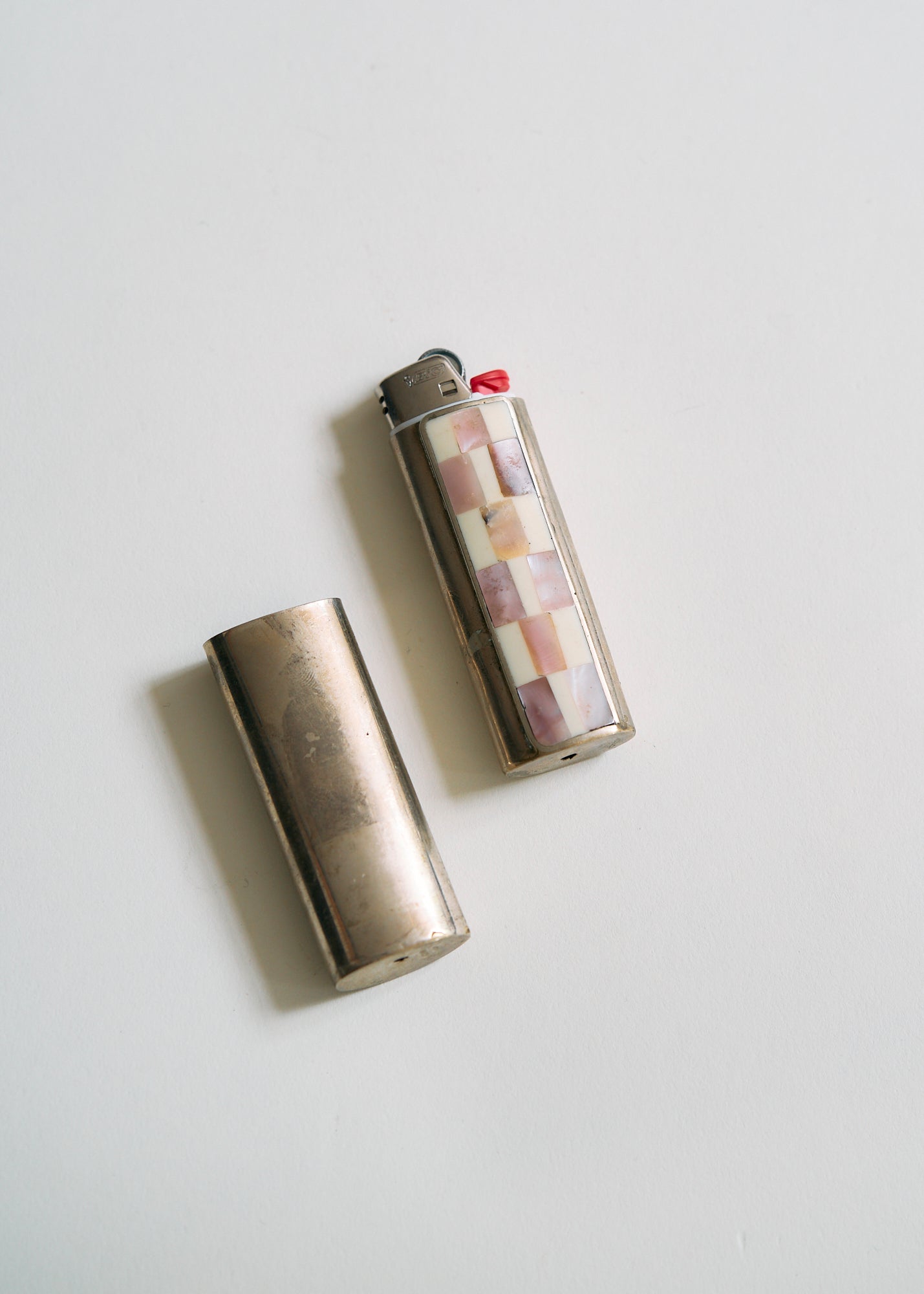 Vintage Handcrafted Sterling Inlay Lighter Covers