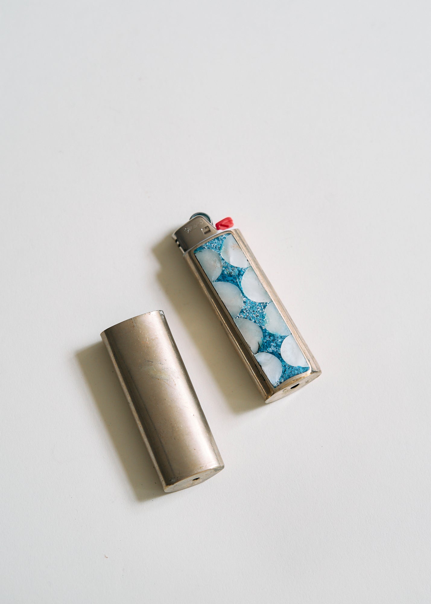 Vintage Handcrafted Sterling Inlay Lighter Covers