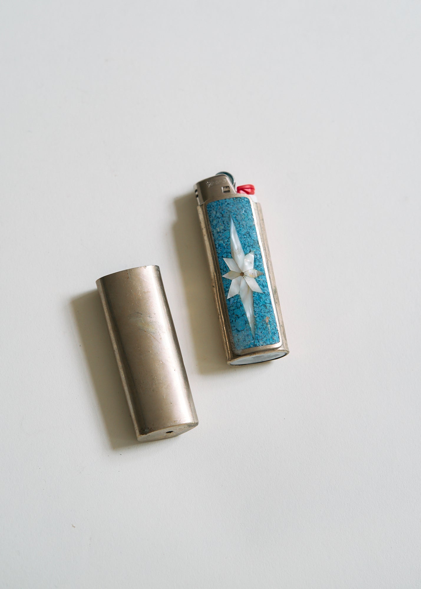 Vintage Handcrafted Sterling Inlay Lighter Covers