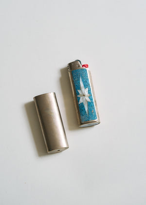 Vintage Handcrafted Sterling Inlay Lighter Covers