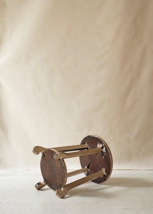 Vintage Painted Wooden Stool