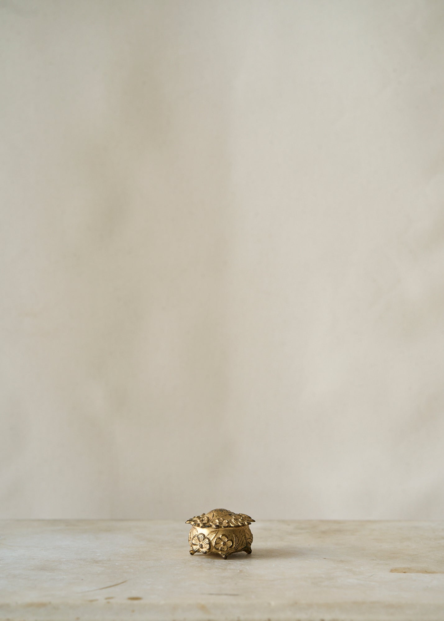 Antique Flower Trinket Jar