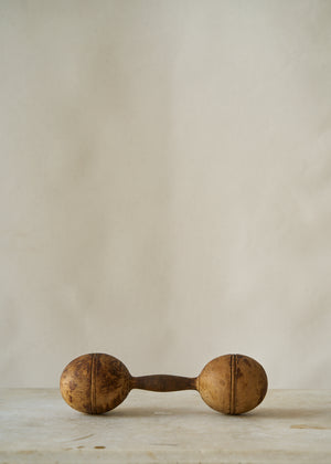 Antique Wooden Dumbell