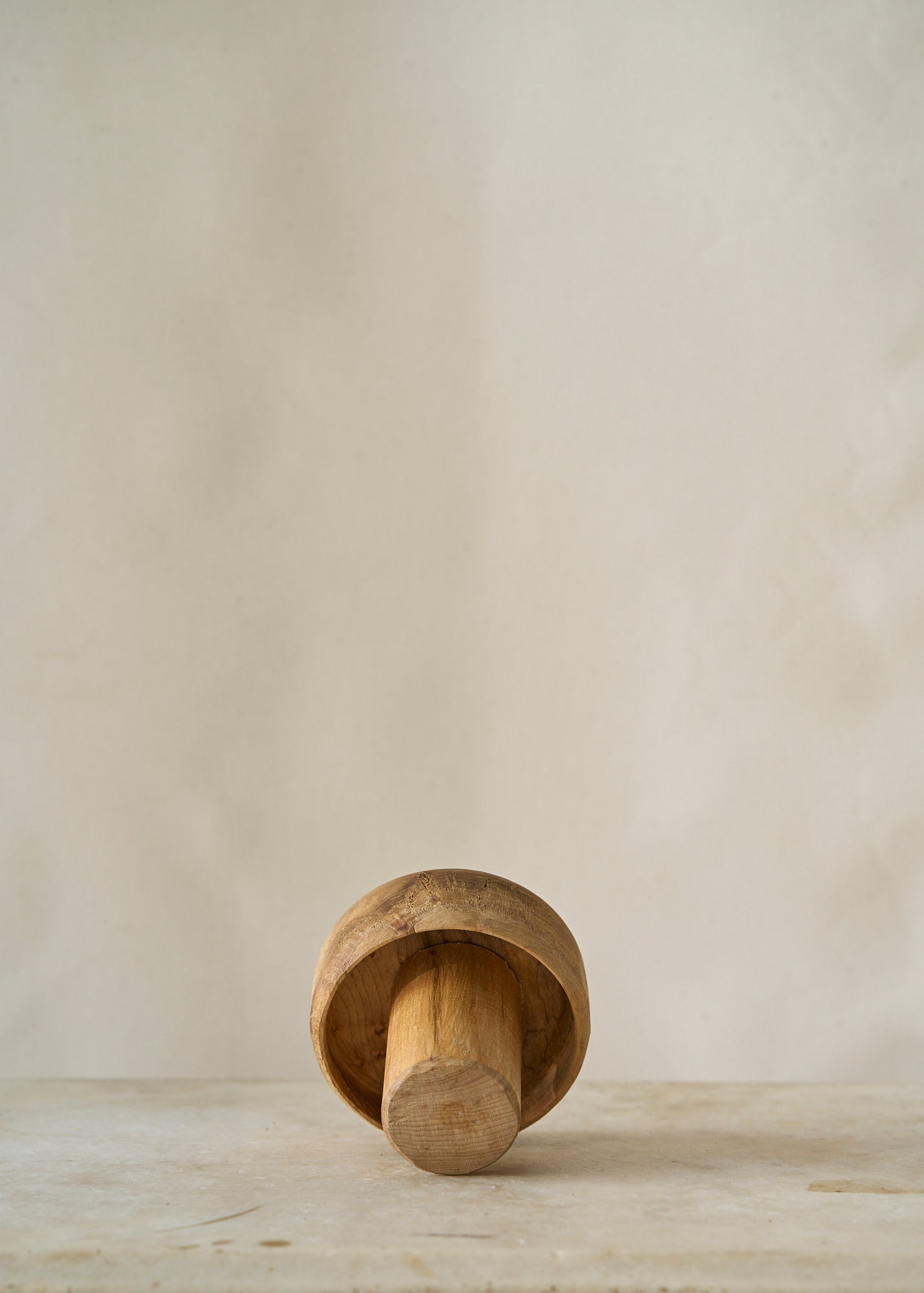 Folk Art Carved Wooden Mushroom