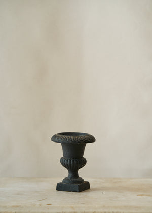 Antique Small Cast Iron Garden Urn