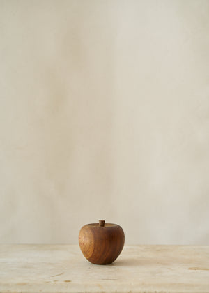 Vintage Carved Wooden Apple