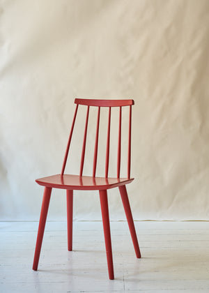 Red Mid Century Danish Dining Chairs