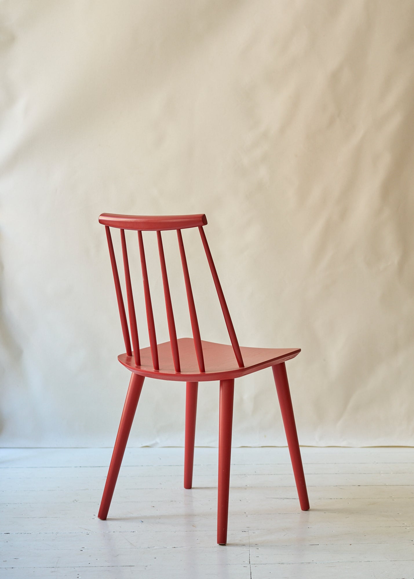 Red Mid Century Danish Dining Chairs