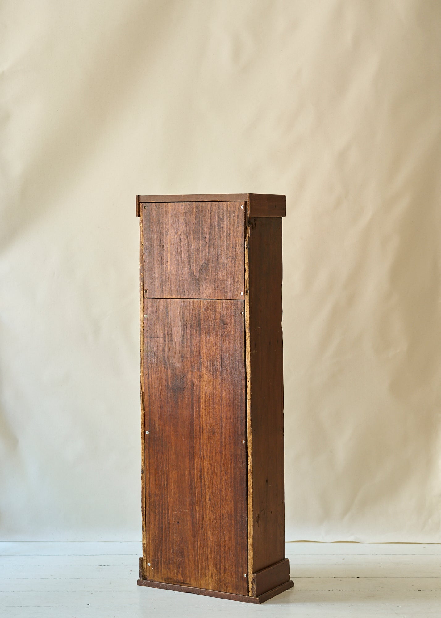 Antique Wood Folk Art Storage Cabinet